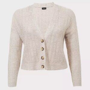 TORRID Button-Front Cropped Cardigan Sweater